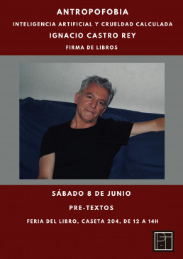Firma de Antropofobia el 8 de junio en la feria del Libro de Madrid 2024