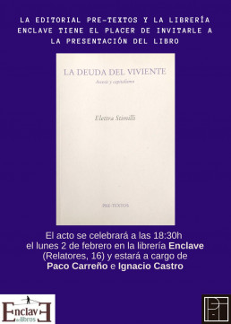 Presentación del libro La deuda del viviente ascesis y capitalismo